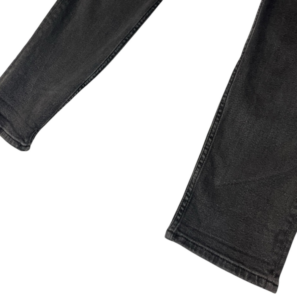 H&M Embroidered Floral Black Washed Denim Girlfriend Fit Jeans - Picture 6 of 12